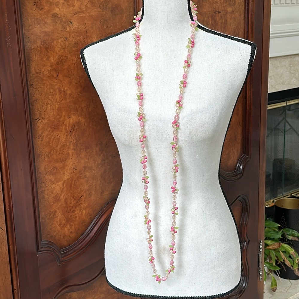 Vintage Floral Bead Necklace - Picture 5 of 5